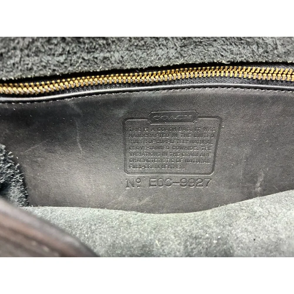 Vintage Coach Willis Bag Black Leather Crossbody 9927